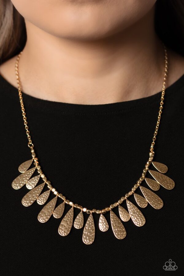 Paparazzi Necklace ~ Compelling Confetti - Gold