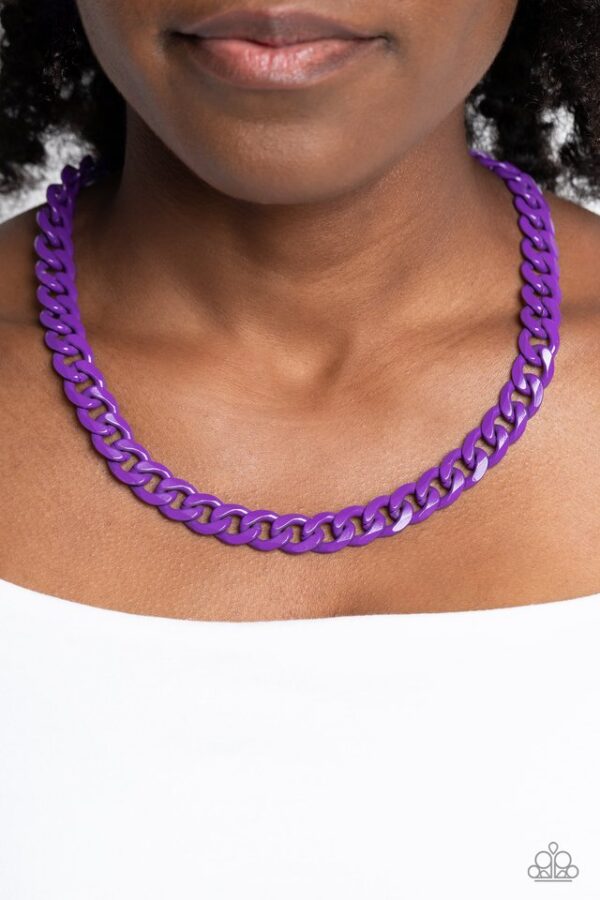 Paparazzi Necklace ~ Painted Powerhouse - Purple