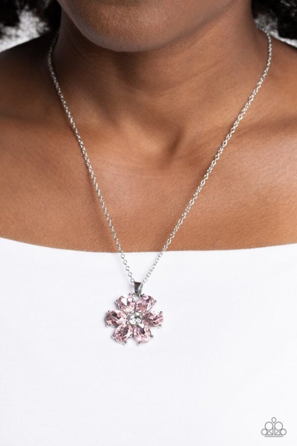 Paparazzi Necklace ~ Fancy Flower Girl - Pink