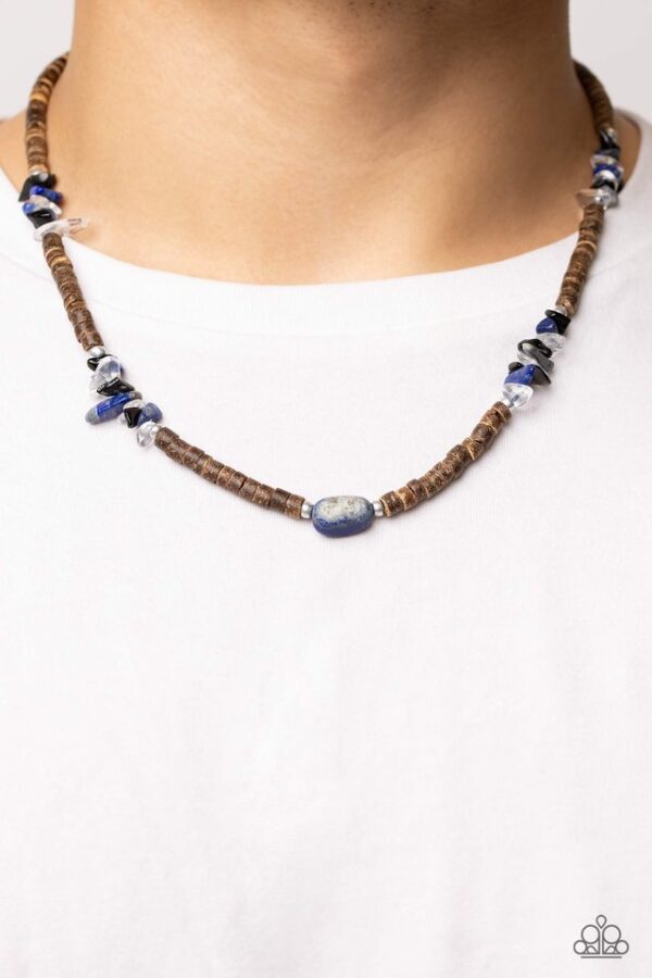 Paparazzi Necklace ~ Stony Survivor - Blue