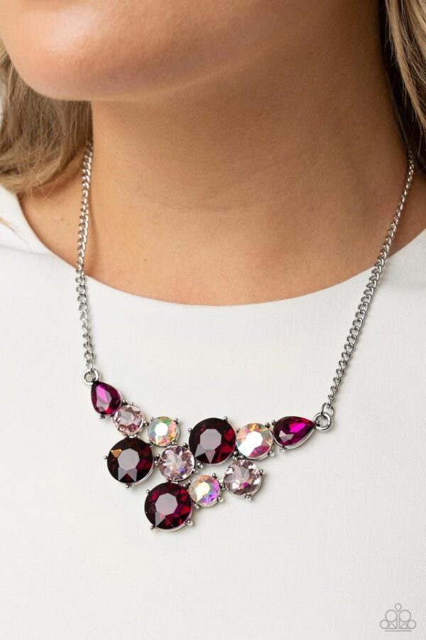 Paparazzi Necklace ~ Round Royalty - Pink