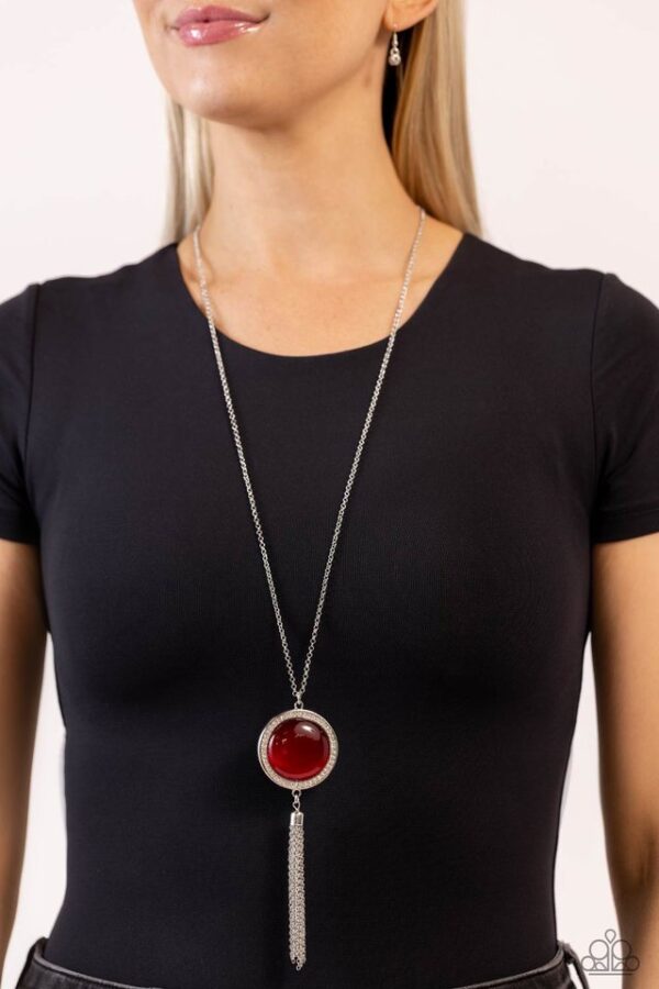 Paparazzi Necklace ~ Tallahassee Tassel - Red