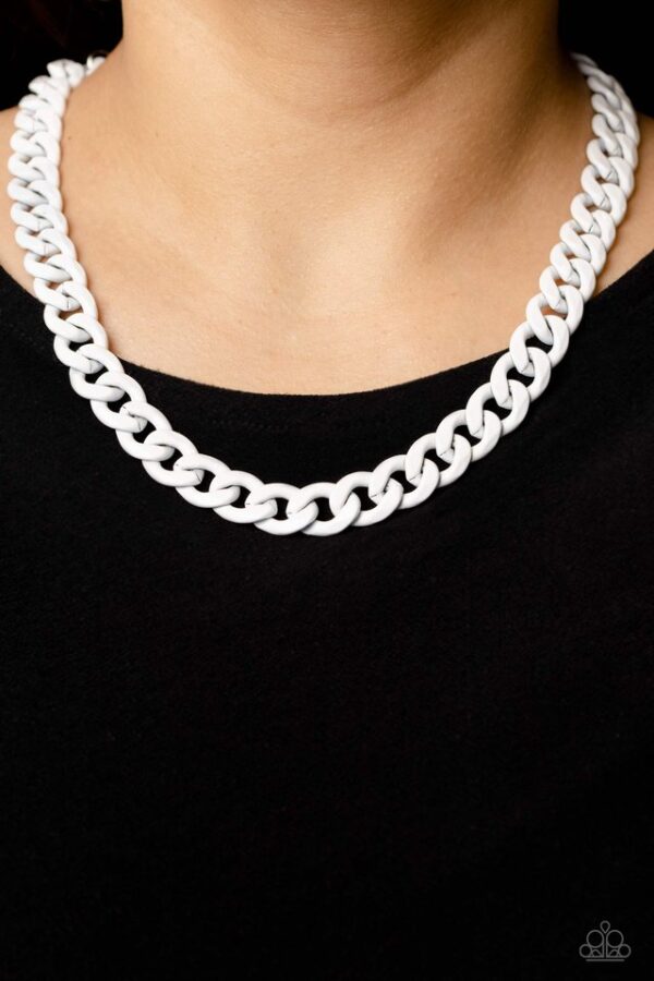 Paparazzi Necklace ~ Painted Powerhouse - White