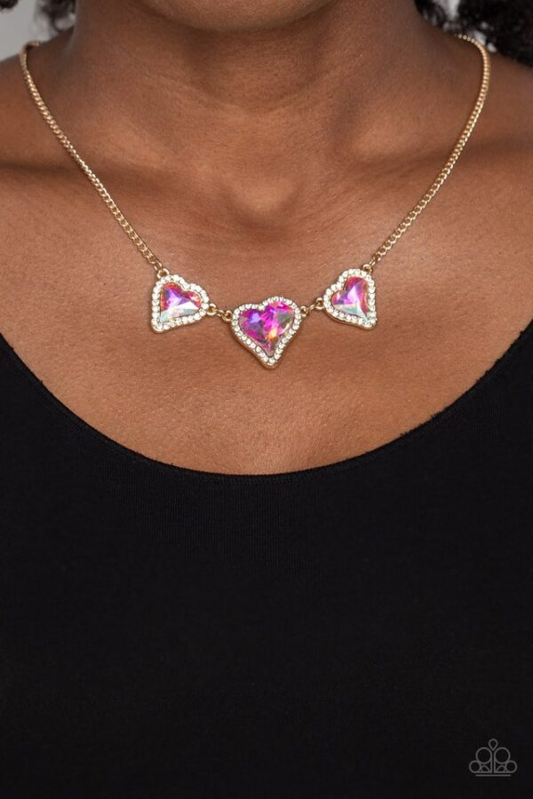 Paparazzi Necklace ~ State of the HEART - Gold