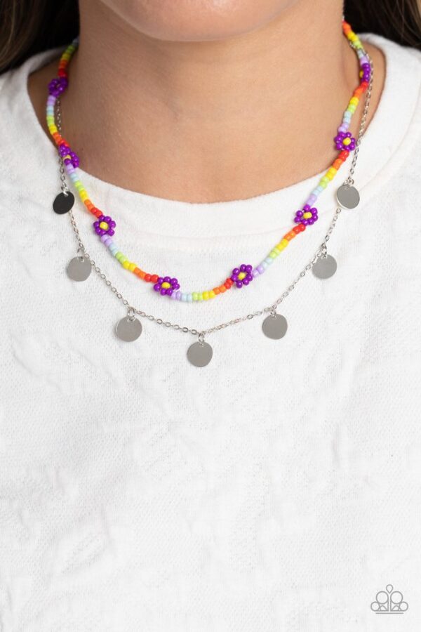 Paparazzi Necklace ~ Rainbow Dash - Purple