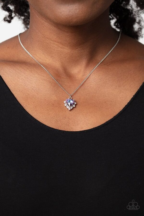 Paparazzi Necklace ~ Be Still My Heart - Purple