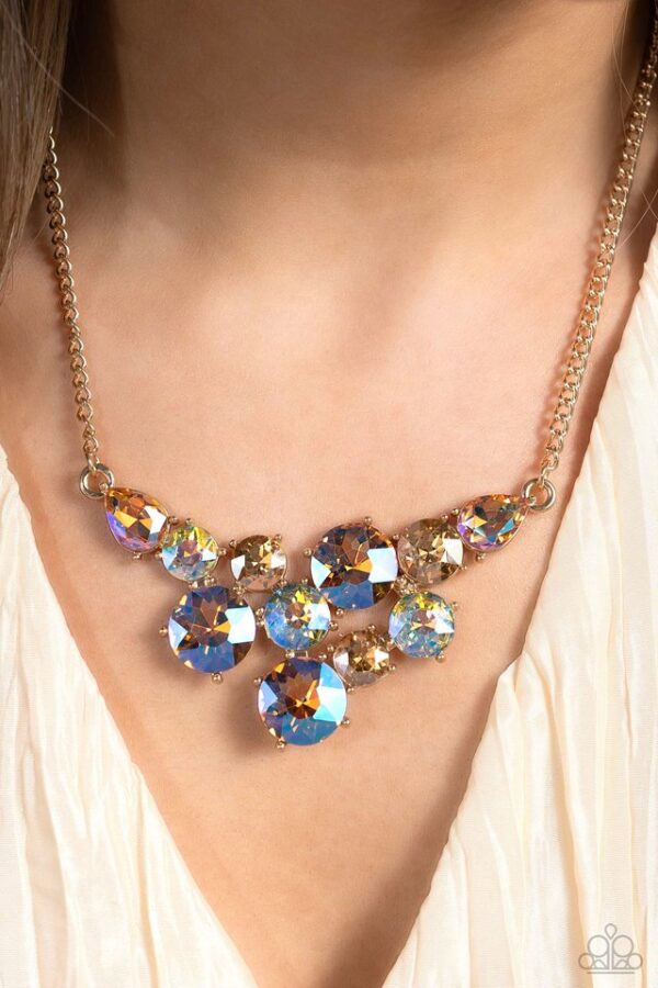 Paparazzi Necklace ~ Round Royalty - Gold