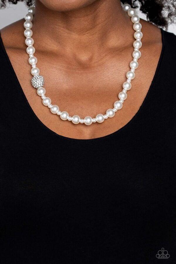 Paparazzi Necklace ~ Countess Chic - White