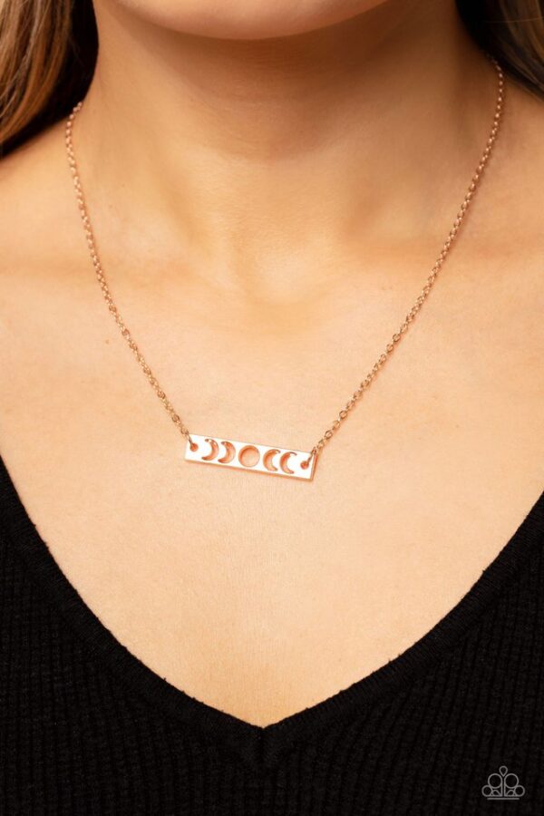 Paparazzi Necklace ~ LUNAR or Later - Rose Gold