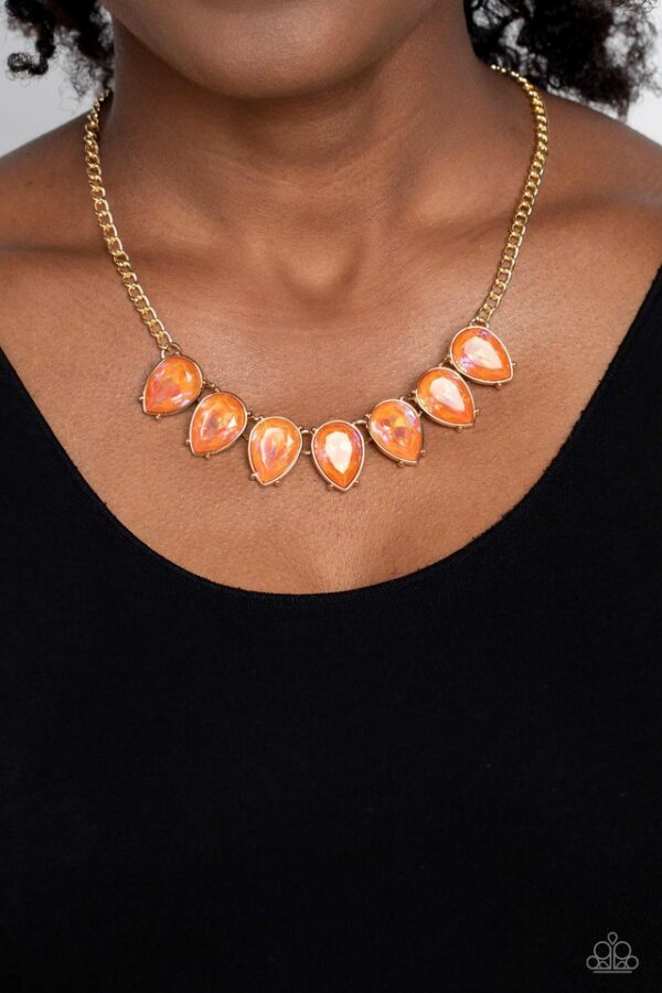 Paparazzi Necklace ~ FLIRTY Dancing - Orange