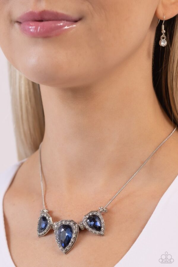 Paparazzi Necklace ~ Majestic Met Ball - Blue