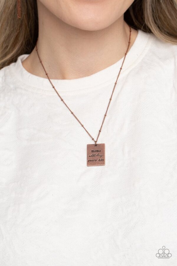 Paparazzi Necklace ~ Mama MVP - Copper