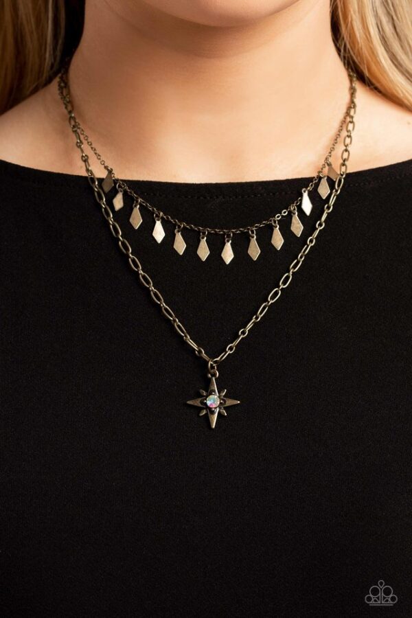 Paparazzi Necklace ~ The Second Star To The LIGHT - Brass