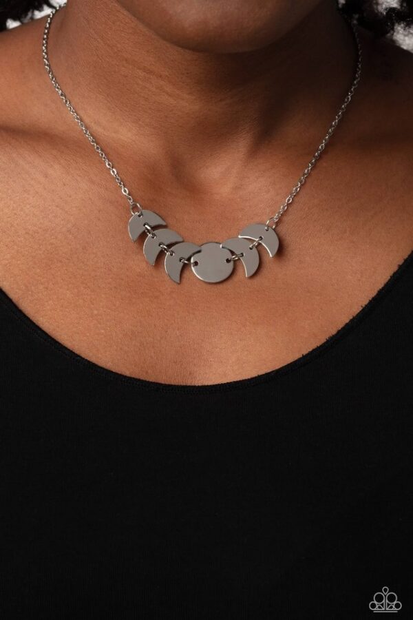 Paparazzi Necklace ~ LUNAR Has It - Silver