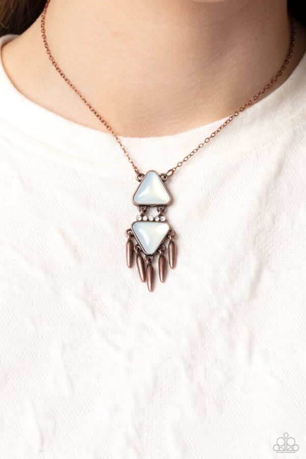 Paparazzi Necklace ~ Under the FRINGE - Copper