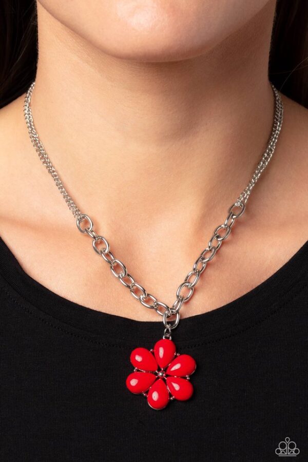 Paparazzi Necklace ~ Dazzling Dahlia - Red