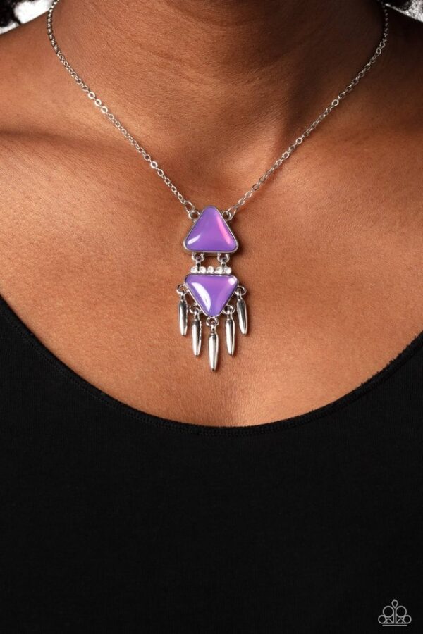 Paparazzi Necklace ~ Under the FRINGE - Purple