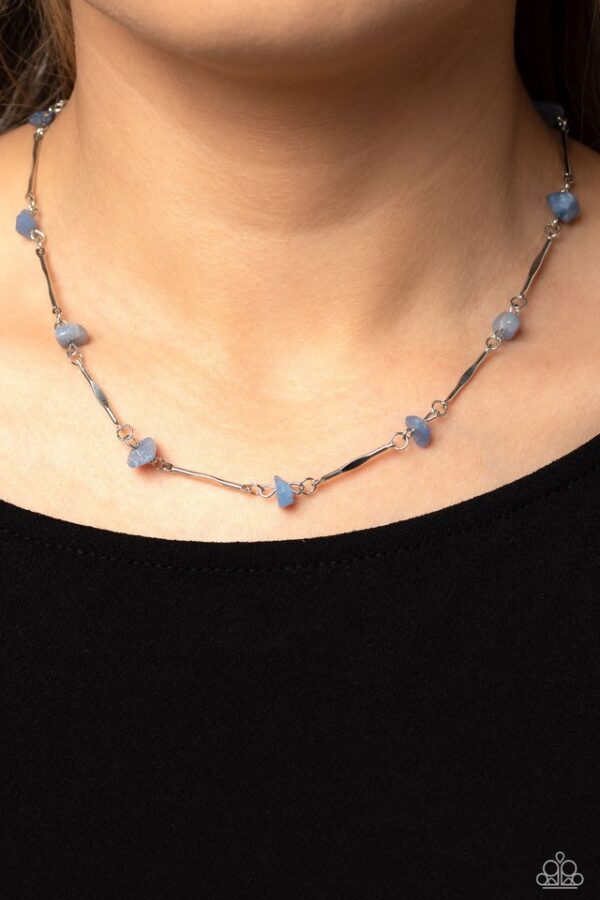 Paparazzi Necklace ~ Chiseled Construction - Blue