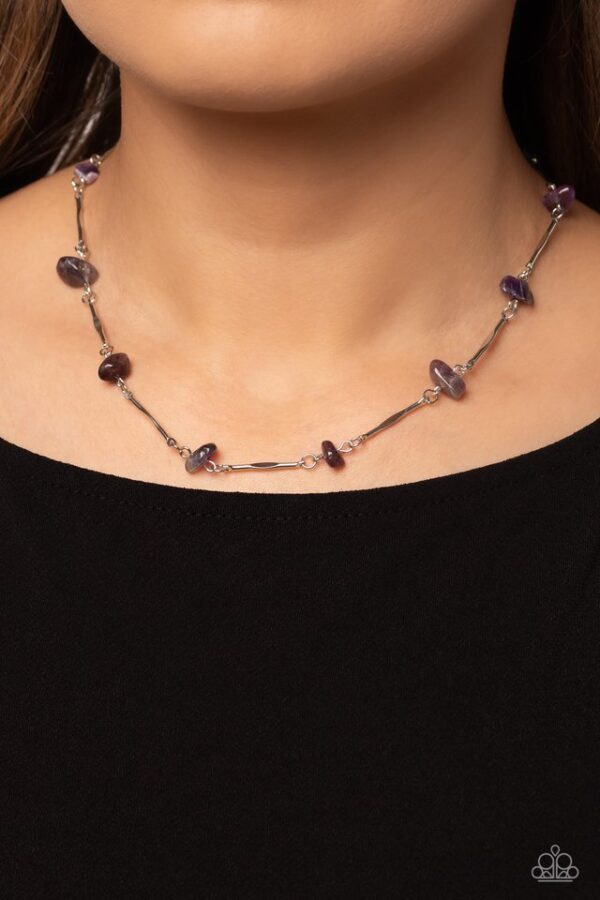 Paparazzi Necklace ~ Chiseled Construction - Purple