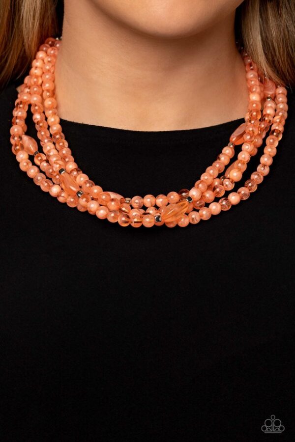 Paparazzi Necklace ~ Layered Lass - Orange