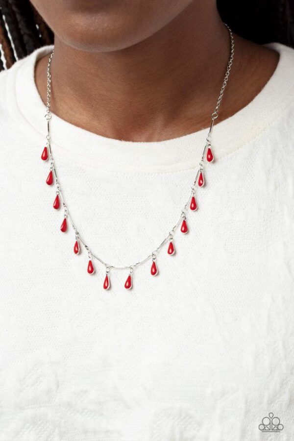 Paparazzi Necklace ~ Drop-Dead Dance - Red