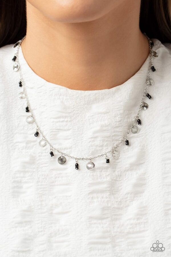 Paparazzi Necklace ~ Sand Dollar Sass - Black