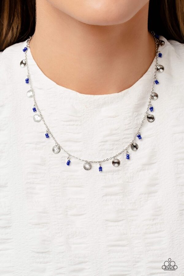 Paparazzi Necklace ~ Sand Dollar Sass - Blue