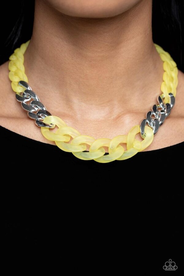 Paparazzi Necklace ~ Curb Your Enthusiasm - Yellow