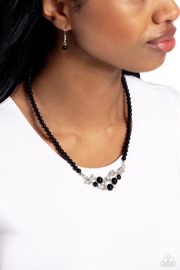 Paparazzi Necklace ~ Pampered Pearls - Black