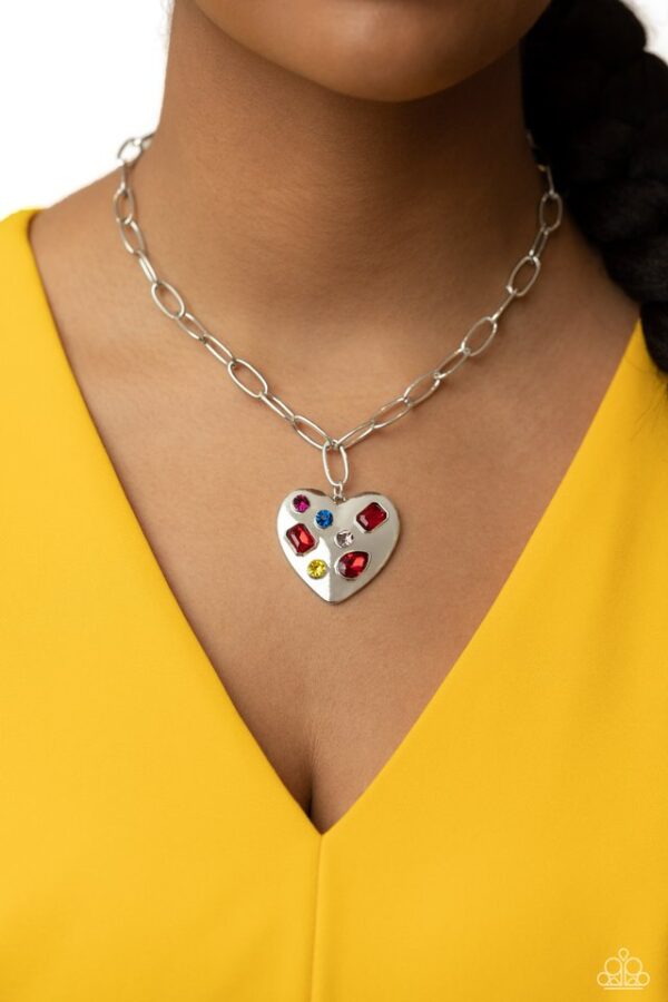 Paparazzi Necklace ~ Online Dating - Red