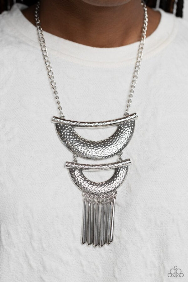 Paparazzi Necklace ~ Fringe Festival - Silver