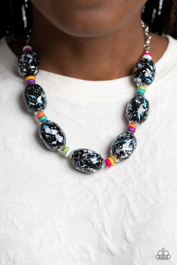 Paparazzi Necklace ~ No Laughing SPLATTER - Multi