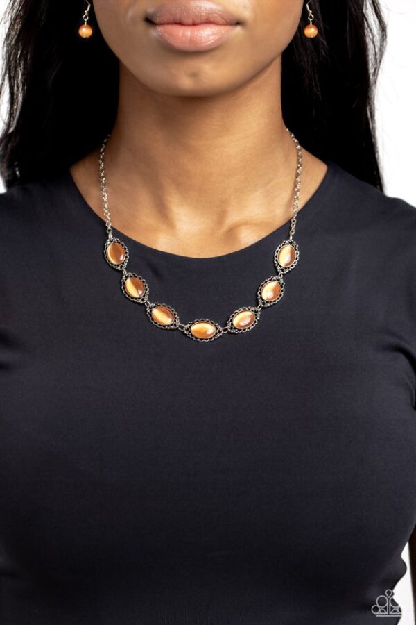 Paparazzi Necklace ~ Framed in France - Orange