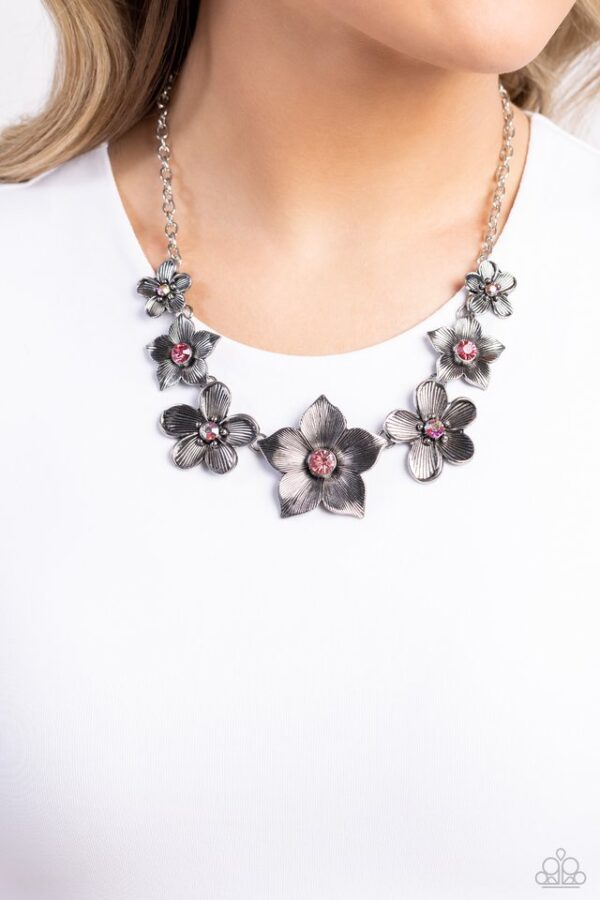 Paparazzi Necklace ~ Free FLORAL - Pink