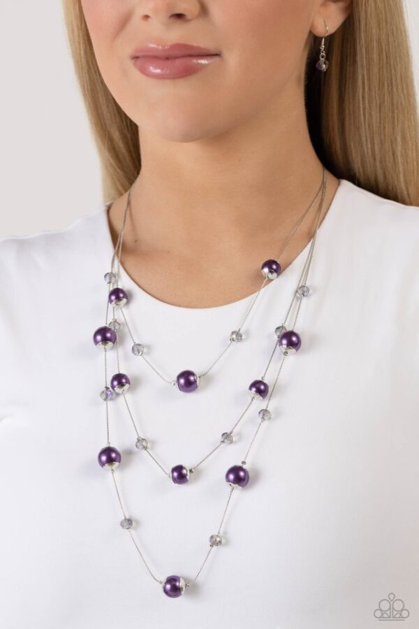 Paparazzi Necklace ~ Glistening Gamut - Purple