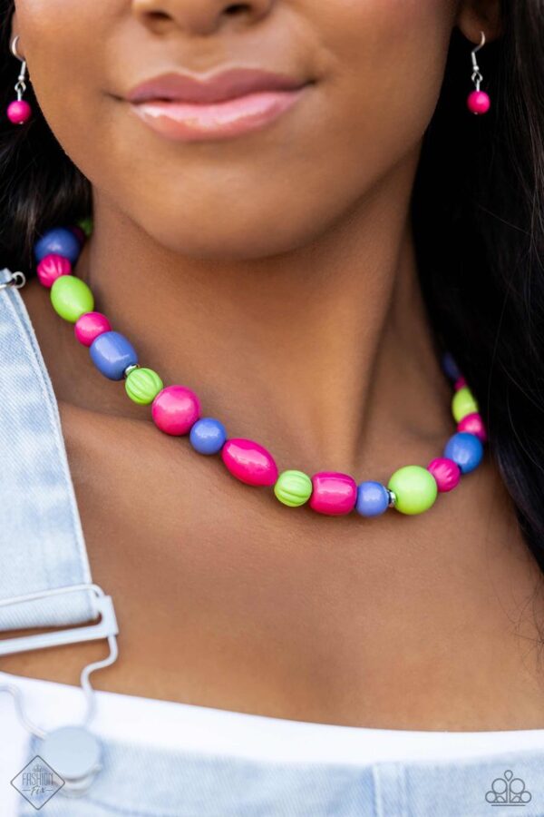 Paparazzi Necklace ~ Perfectly Poppin - Pink