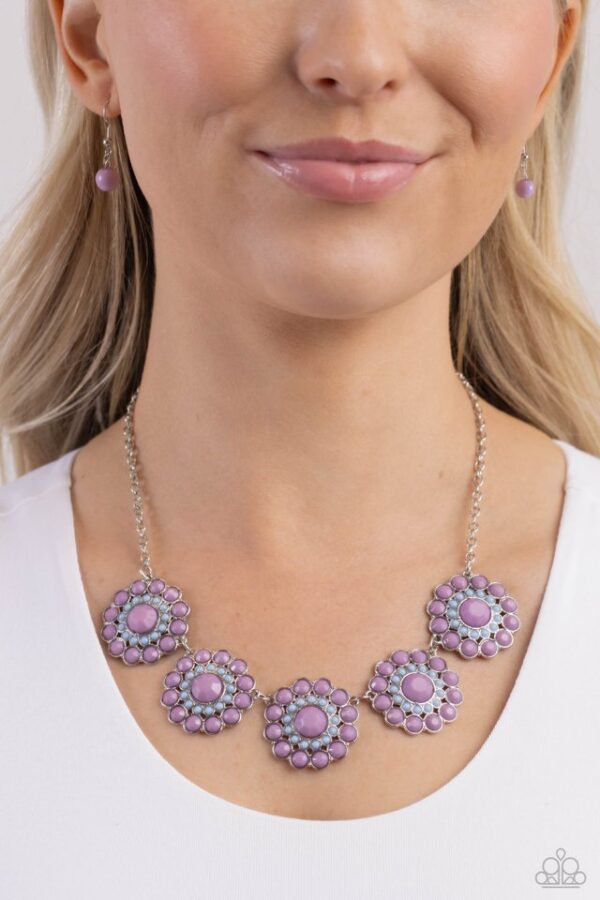 Paparazzi Necklace ~ Floral Fervor - Purple