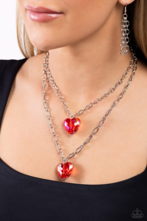 Paparazzi Necklace ~ Layered Love - Red