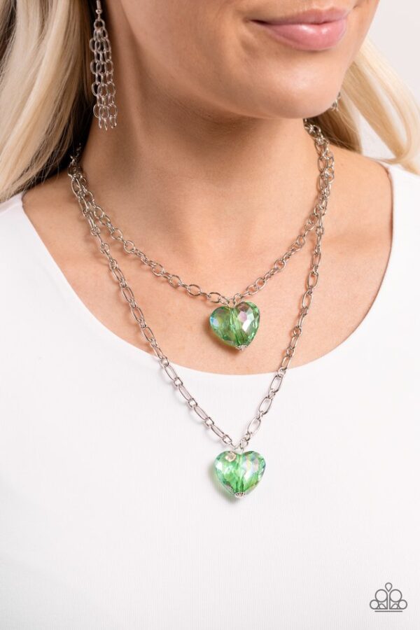 Paparazzi Necklace ~ Layered Love - Green