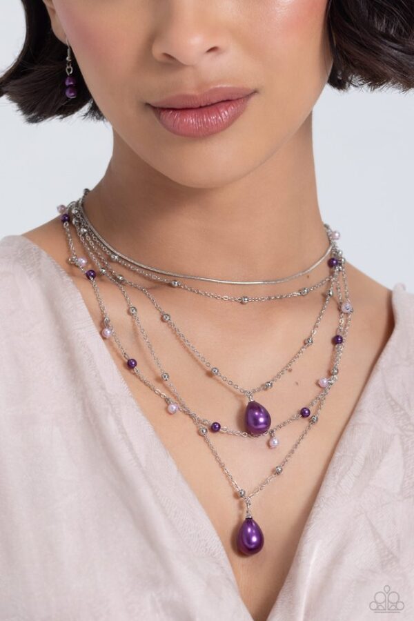 Paparazzi Necklace ~ SASS with Flying Colors - Purple