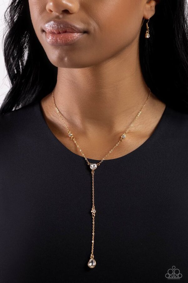 Paparazzi Necklace ~ Lavish Lariat - Gold