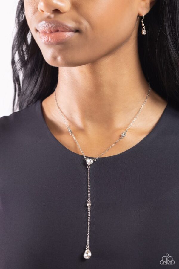 Paparazzi Necklace ~ Lavish Lariat - White