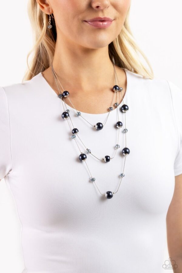 Paparazzi Necklace ~ Glistening Gamut - Blue