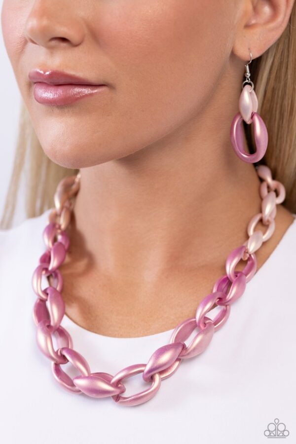 Paparazzi Necklace ~ Statement Season - Pink