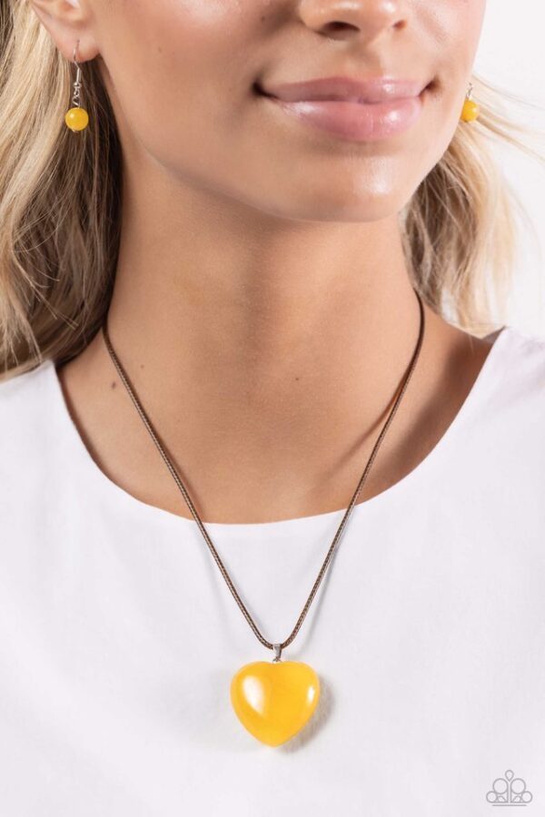 Paparazzi Necklace ~ Serene Sweetheart - Yellow