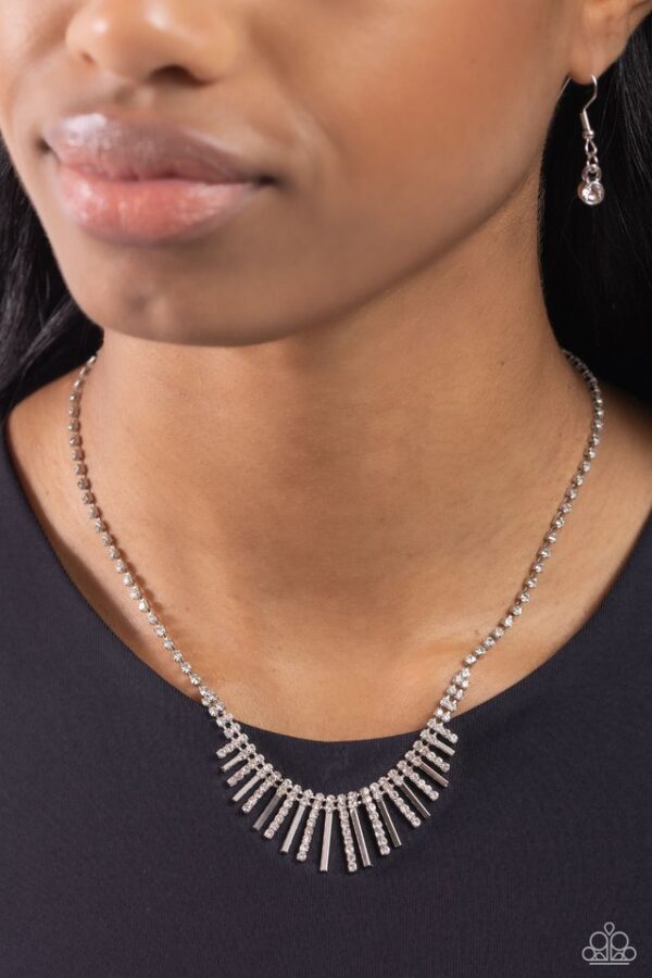 Paparazzi Necklace ~ FLARE to be Different - White