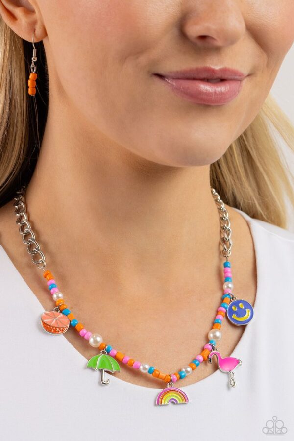 Paparazzi Necklace ~ Summer Sentiment - Orange