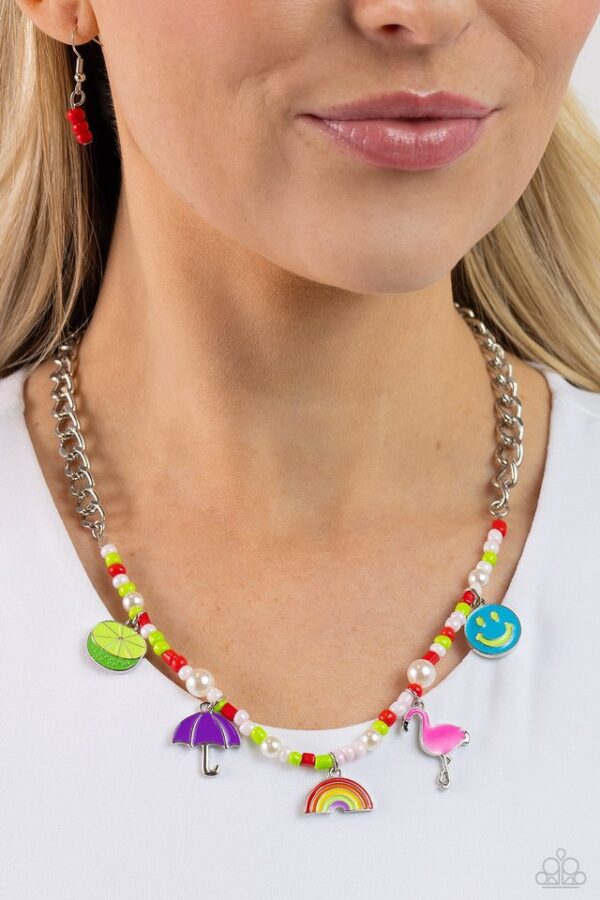 Paparazzi Necklace ~ Summer Sentiment - Red