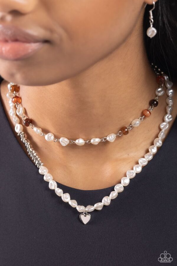 Paparazzi Necklace ~ Pearl Pact - Brown