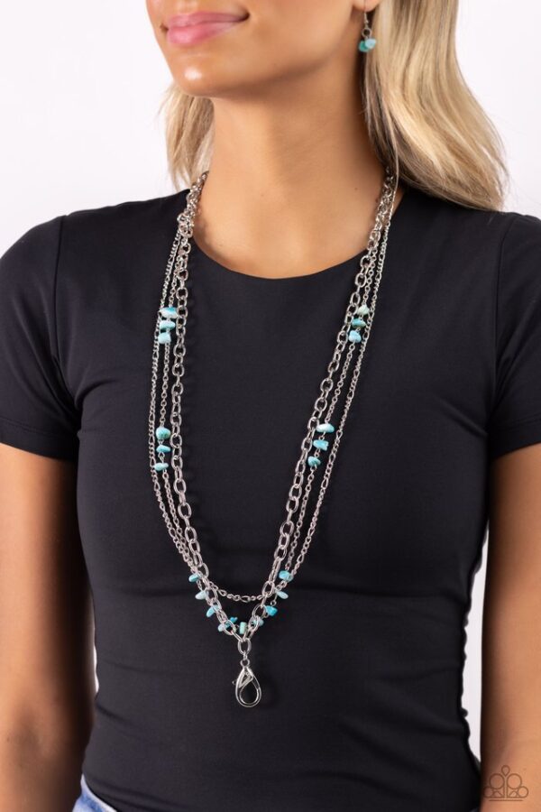 Paparazzi Necklace ~ Seize the Stacks - Blue